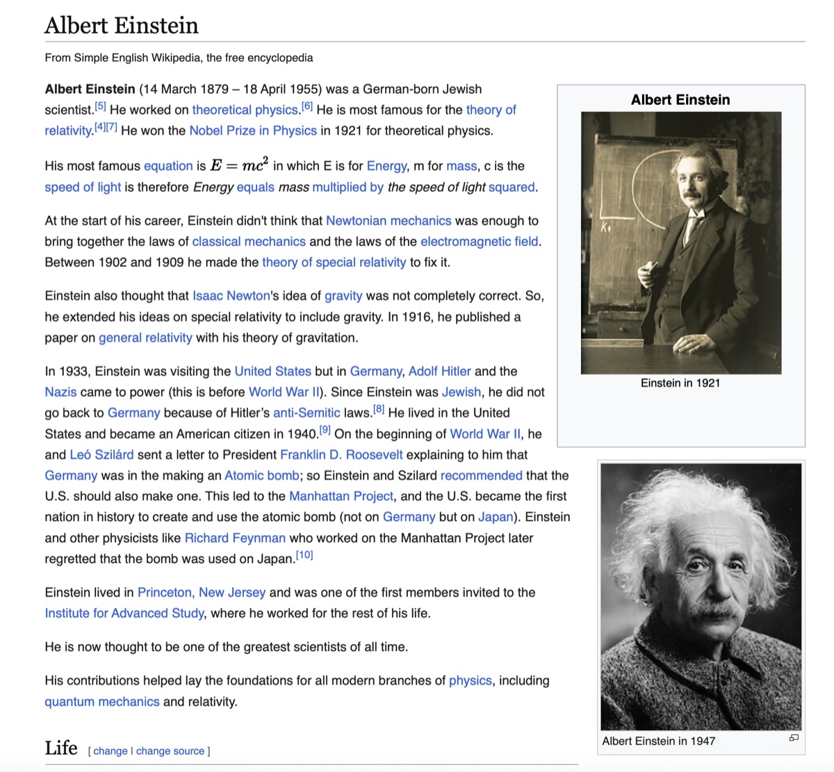 Clean exported Albert Einstein PDF without sidebars